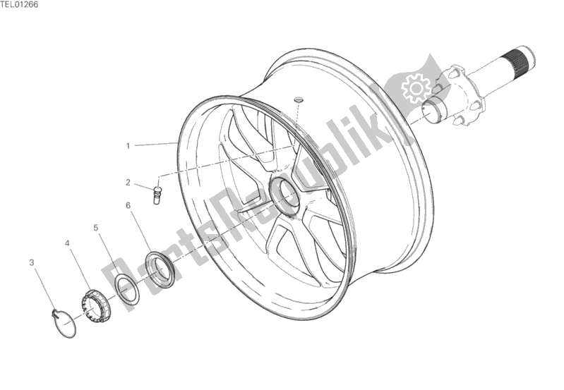 Tutte le parti per il Ruota Posteriore del Ducati Diavel 1260 S 2020